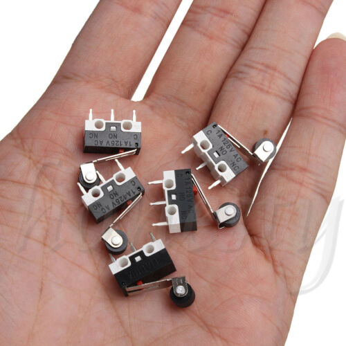 10x Ultra Mini Micro Switch Roller Lever Actuator Microswitch Spdt Sub Miniature